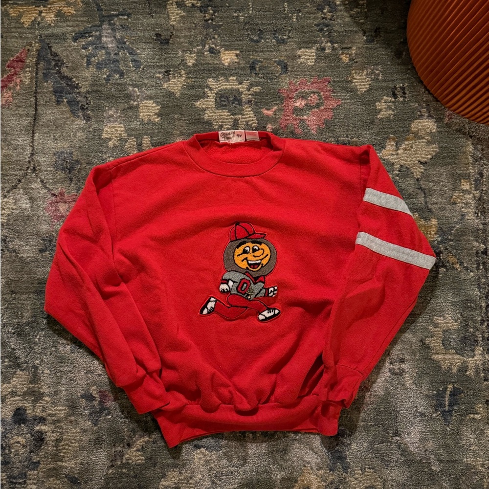Vintage Ohio State Red Crew Sweatshirt